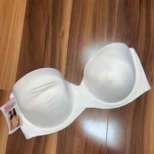 40C Maidenform strapless se6990 15763 white bra